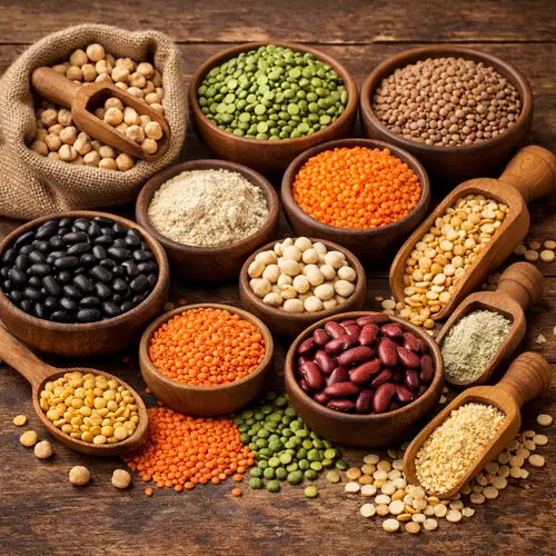 Nature-inspired graphic for Beans, Peas & Lentils