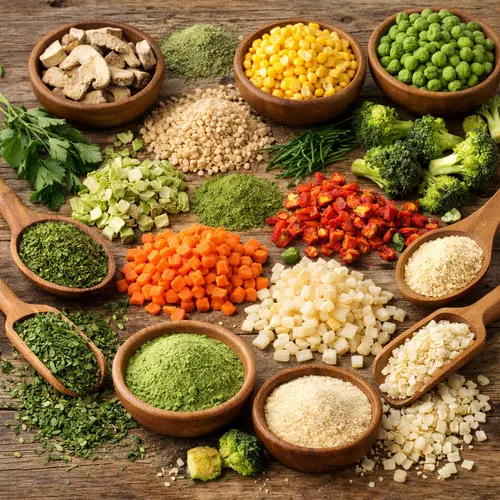 Nature-inspired graphic for Freeze-Dried Vegetables & Herbs