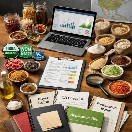 Ingredient information center with wholesale sourcing resources